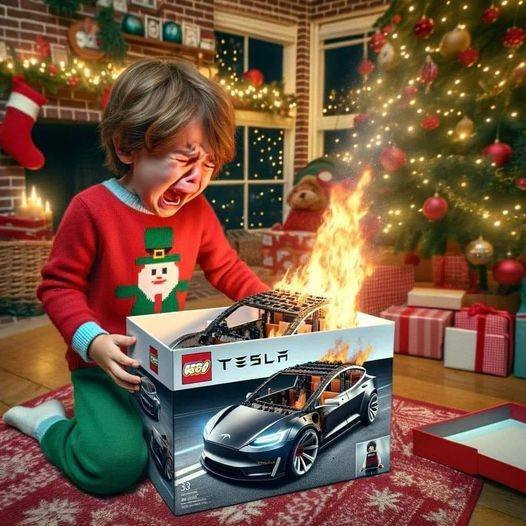 Tesla fire for Christmas