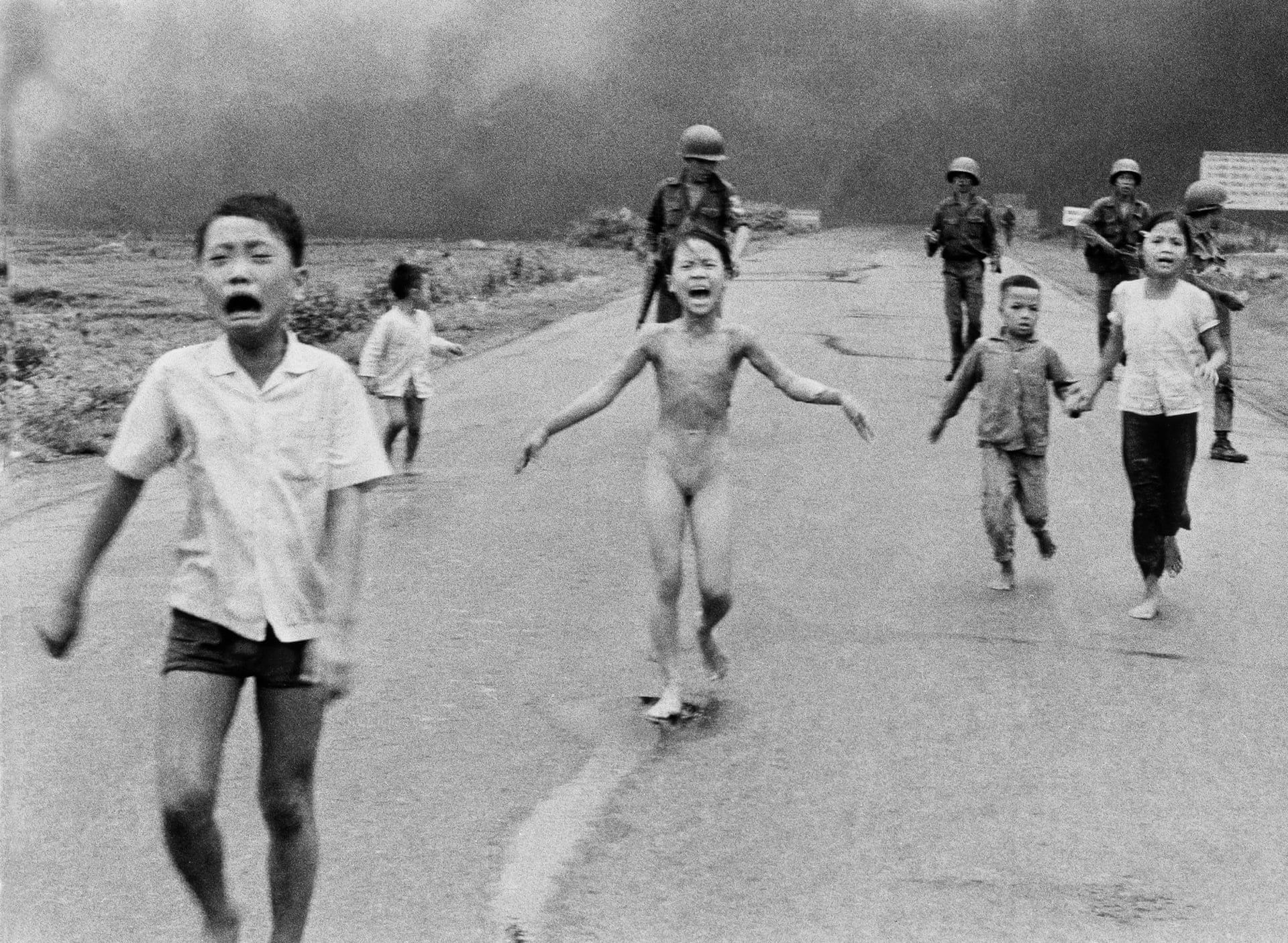 Nine-year-old Kim Phuc, known as Napalm Girl,
                      1972 Nick Ut