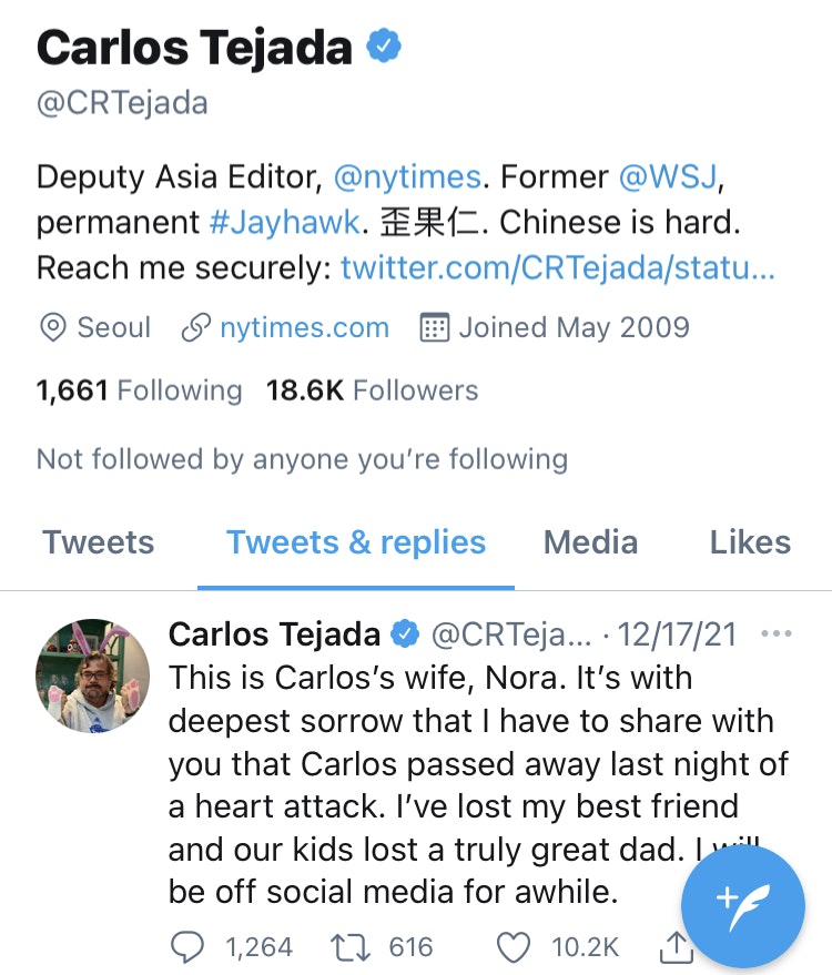 RIP Carlos Tejada